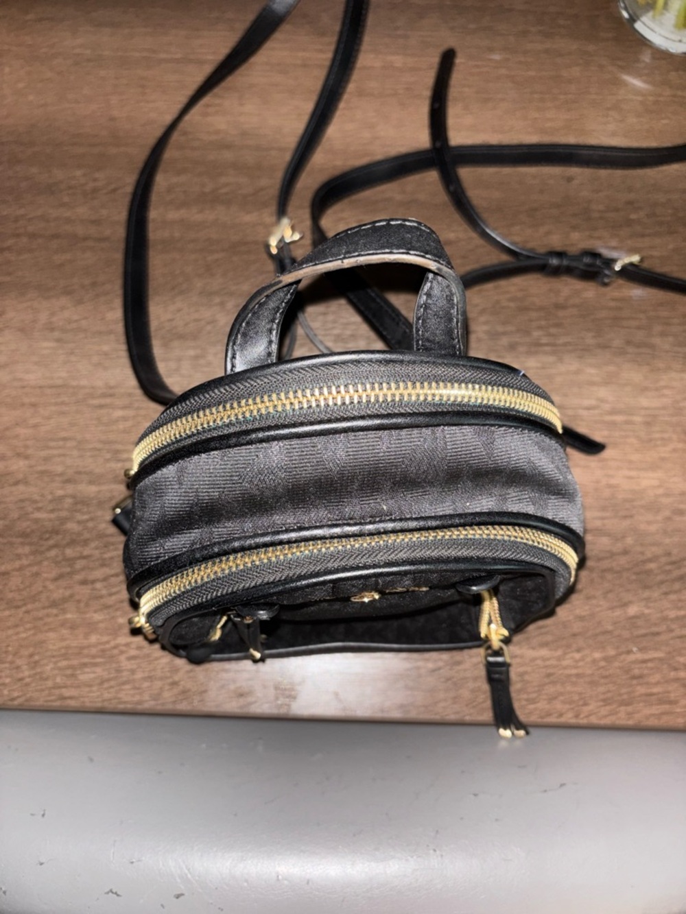 Michael Kors Black Mini Signature Backpack with Gold Hardware - Picture 3 of 4